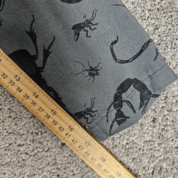 Disturbia Dress Womens 2 Gray Parasite Smock Mini Insects AOP Goth Feminine - Picture 8 of 16